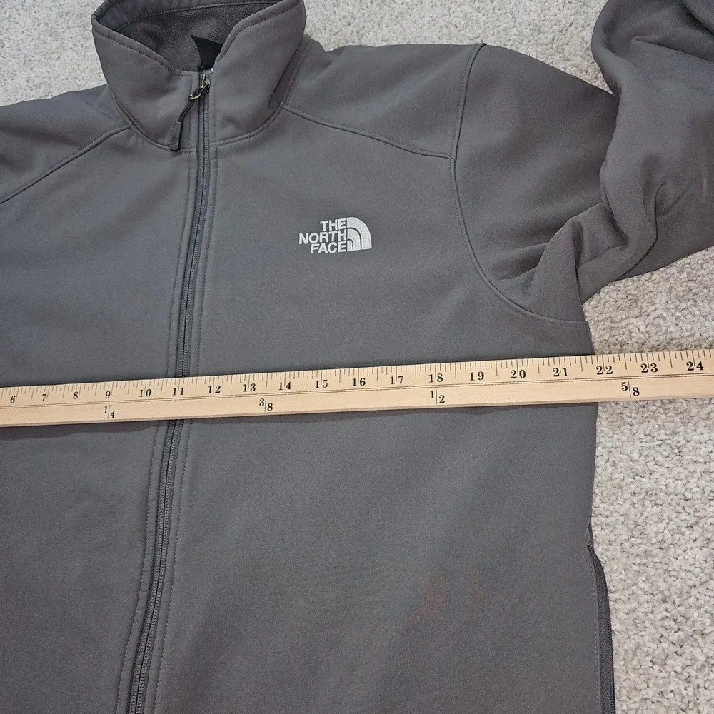 The North Face Mens Apex Bionic Softshell Jacket Gray Full Zip‎ Fleece Lined M
